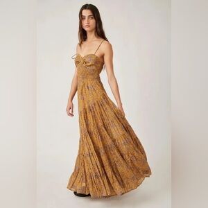 SOLD🌞👗Free People Sundrenched Maxi Dusty Olive
